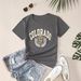 Women's Clothing Women's Casual Gray T-Shirt Round Neck Short Sleeved With Letter Print Style Simple Sportswear Top_ecoleips.com