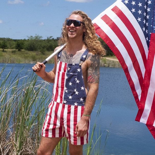 Summer Women's Overalls US Independence Day Flag Print European And American Style Couple Matching K367_ecoleips.com