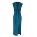 AD177 European And American Cross-border Foreign Trade New Sexy V-neck Fashion Waist-cinching Slit Pleated_ecoleips.com
