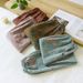 Spring Yarn-dyed Cotton Gauze Pajamas Pants Women's Retro Printed Home Pants Thin Loose Sleepwear Elastic Waist Sleep Bottoms_ecoleips.com