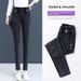 High Stretch Jeans 2025 Autumn Winter New Slim Fit Versatile Warm Elastic Waist Pencil Pants For Women_ecoleips.com