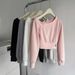 European And American Style Off-shoulder Sweatshirt Autumn Thin Version, Korean-style Loose Short For Petite Women,_ecoleips.com