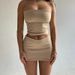 Women's Clothing Short Crop Top Slim-fit Wrap Hip Skirt Two-piece Suit_ecoleips.com