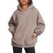 Oversized Fleece Hoodie - Unisex Heavyweight Pullover With Kangaroo Pocket & Drop Shoulder, Streetwear Essential (15 Colors, S-XXXL)_ecoleips.com