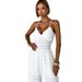 CY901910 Women's Sleeveless Wide-Leg Jumpsuit, Solid Color Stretchy Tank Romper For Casual And Dressy Occasions_ecoleips.com