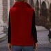 Women's lapel sleeveless loose striped zipper plush casual vest jacket_ecoleips.com