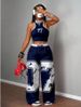 Women's Casual Street Style Two Piece Set Camisole And Loose Pants Hip Hop Set Cross Border E Commerce Amazon Spring/Autumn Summer_ecoleips.com