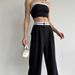 Aria Basics Aria Basics European And American Foreign Trade Women's Fashion New Hot Girl Outerwear Sports Vest Tube Top Color-Block High-Waisted_ecoleips.com