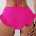 Women's Clothing Swimming Trunks Lotus Leaf Anti Exposure Conservative Triangle Swimming Trunks_ecoleips.com