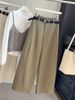 2026 Spring Wide-leg Casual Pants Women's High-waisted Simple Loose And Thin Versatile Scimitar Pants_ecoleips.com
