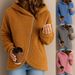 Women’s Fleece-Lined Zip-Up Hoodie – Oversized Long-Sleeve Pullover With Cozy Sherpa Lining (Gray, Blue, Pink, Orange, S-XXXL)_ecoleips.com