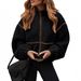 Unisex Fleece-Lined Collar Coat – Color-Block Polyester Jacket For Men & Women (S-XXL, 5 Neutral Tones)_ecoleips.com