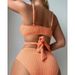 foreign Trade Bikini Swimwear 2026 New European And American Solid Color Tie-up Two-piece Swimsuit For Women With_ecoleips.com