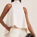 Women's Clothing irregular hem sleeveless top temperament versatile white shirt women_ecoleips.com