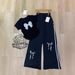 Korean Style Women's Summer Fashion Bow Print Two Piece Set Short Sleeved Loose Wide Leg Pants Casual Outfit For Ladies_ecoleips.com
