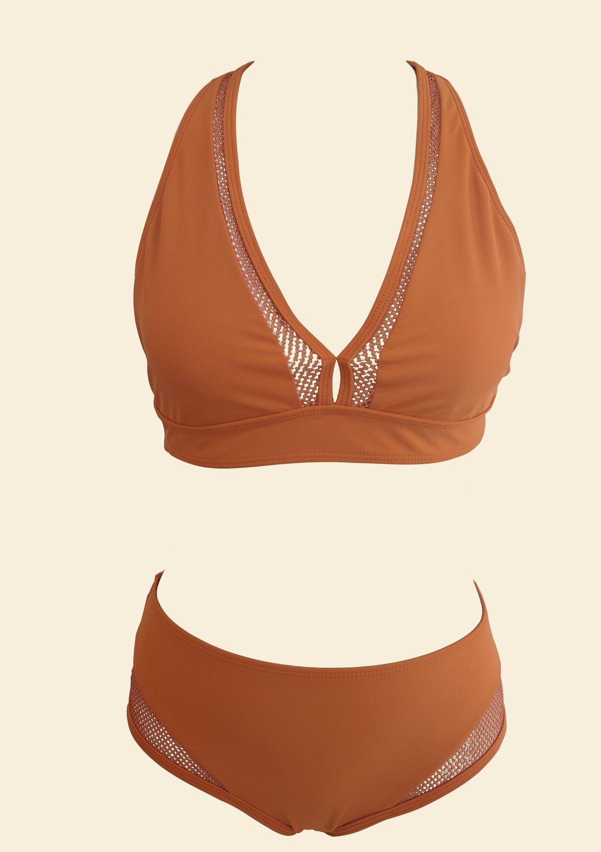 Women's Clothing Sexy Solid Color Nylon Bikini Set Two-Piece Swimsuit For Vacation Swimwear Stay Stylish And Comfortable_ecoleips.com