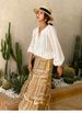 K New Design Sense Long Sleeve Shirt For Women, White Loose Women's Shirt_ecoleips.com