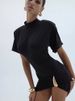 JULISSA MO Elegant Round Neck Metal Button Women Mini Dress Black Short Sleeve Ruched Dress Female Spring Slim Party Club Dress_ecoleips.com