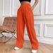 Women's Clothing Casual Fashion Sweatpants Drawstring Vertical Stripes Straight Sweatpants Women_ecoleips.com