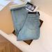 Women’S Light Blue Flared Jeans – High-Waisted Straight-Leg Fleece-Lined Winter Pants (S-2xl, Stretch-Free Cotton Denim)_ecoleips.com