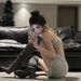 2025 Summer Hot Girl Sports Female Pure Desire Style Halter Small Strap + Bodycon Split Skirt Short Two-Piece Set_ecoleips.com