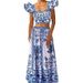 Women's Ethnic Print Bikini Set with Sheer Gauze Skirt American Boho Beach Style Swimwear Breathable Comfort_ecoleips.com