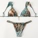 Women's Clothing Printed Lace Up Swimsuit Ladies Three Point Sexy Beach Bikini Hot Spring Swimsuit_ecoleips.com