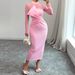 Elegant Patchwork Slit Dress – Slim Fit Sexy Waist Party Evening Gown For Women_ecoleips.com