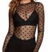 Aria Basics Aria Basics European And American Hot Lace T-Shirt For Women Club Mesh Top Cross-Border Net Sand See-Through Base Shirt_ecoleips.com