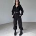 Women's Casual Hoodie & Jogger Set – Zip-Up Long Sleeve Pullover With Drawstring Hood & Elastic Waist Sweatpants, Streetwear Two-Piece Outfit_ecoleips.com