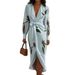 2026 European American Cross-border Elegant Style Deep V-neck Long-sleeve Printed Dress, Youthful And Elegant, Suitable_ecoleips.com