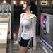 AC414 Cross-border Slim-Fit With A Pure And Alluring Look, Sun-Protective Shirt For Women, Hooded Long-Sleeve Slightly_ecoleips.com