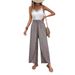European And American Women's Fashion 2026 Summer New Trendy Versatile Floral Side-Slit Wide-Leg Skirt_ecoleips.com