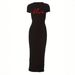 Women's Clothing Elegant Casual Long Dress 3177Z68 Slim Fit Round Neck Short Sleeve Women's Spring Summer Clothing_ecoleips.com