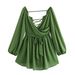 Elegant V-Neck Off-Shoulder Ruffle Dress With Tie Sleeves - Flowy Summer Midi Dress For Women Flattering V-Neck Off-Shoulder Design_ecoleips.com
