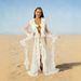 Elegant Ruffled Beach Vacation Dress for Women Long Ins Style Coat European And American Cross Border New 2026_ecoleips.com