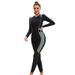 Muslim New Long Sleeved One Piece Swimsuit For Women In European And American Colors, Fully Surrounded Diving Suit Trousers Swimsuit_ecoleips.com