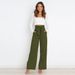 Women's Summer Casual Workplace Elegant Commuting Style Fashion Bow High Waist Wide Leg European And American_ecoleips.com