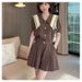 European Women's Fashion Two-Piece Set 2025 Summer New Navy Collar Cardigan Loose Slimming Skirt Pants_ecoleips.com