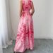 Bohemian Beach Maxi Dress – Floral Print, Wrap Waist & Lightweight Polyester For Summer Vacations & Boho Chic Style_ecoleips.com