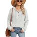 Women's Oversized Hooded Sweatshirt With Button Closure - Long Sleeve Pullover Hoodie In Solid Colors (Light Grey, Black, Light Blue, Maroon)_ecoleips.com