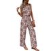 Summer Elegant Printed Women's Suit Sleeveless Top And Wide Leg Pants European And American Style Export_ecoleips.com