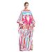 Summer New Women's Printed V Neck Robe Casual Fashion Long Skirt Dress Loose Holiday Style 2024_ecoleips.com