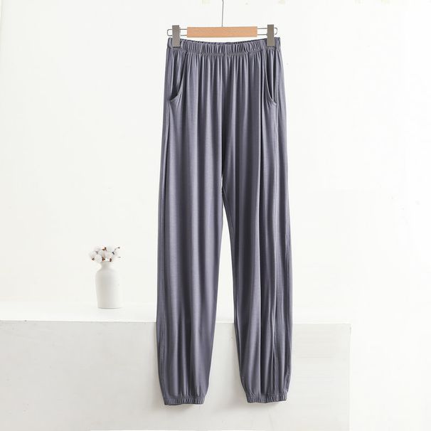 Loose Modal Sleepwear Pants For Women Summer Large Size Casual Solid Color Homewear Thin Anti Mosquito Air Conditioning Pants_ecoleips.com
