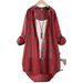 Plaid Cotton And Linen Shirt Women's Long Sleeve Hot Sale Casual Foreign Style Mid-Length Fashion Loose Shirt Jacket_ecoleips.com