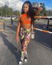 Women's Clothing Autumn And Winter New Fashion Leaf Print Workwear Straight Loose Trousers_ecoleips.com