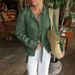 Elegant Tie-Waist Cotton Linen Blouse With Scarf Collar – Stylish & Breathable Long Sleeve Shirt For Women_ecoleips.com