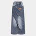 Women's Clothing Women's Denim Jeans Cross-Over Design Deconstructed Layered Washed For Formal & Casual For Women_ecoleips.com