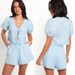 Women's Elegant V Neck Tie Bow Puff Sleeve Top And Casual Shorts Set European American Style New 2025_ecoleips.com