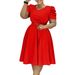 C8616 Foreign Trade Women's Fashion With Stylish Pleats, Elegant V-neck, Large Hem Skirt, Cross-border African_ecoleips.com